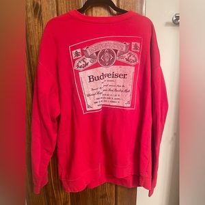 Junk Food Budweiser Beer Crewneck Sweatshirt